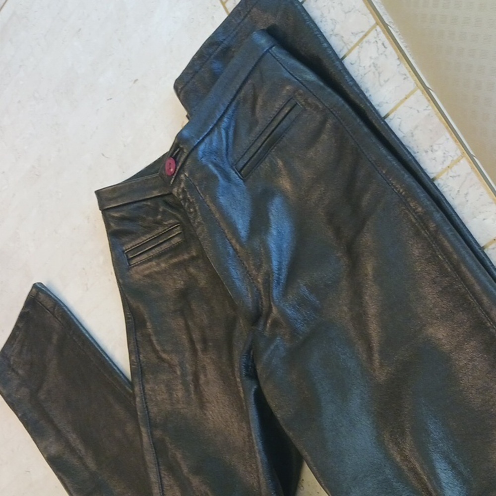 Women's Vintage Black Leather pants,sz XS, NEW- from store CACHE